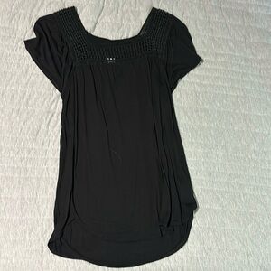 Black square neck blouse size M